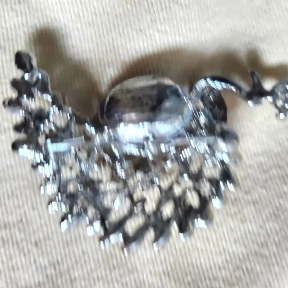 Elegant Blue Peacock Brooch